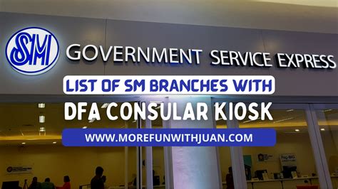 List of SM Supermalls with DFA Consular Office .